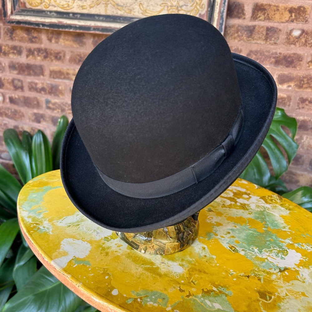 Vintage Dorfman Pacific Black Bowler Hat - Picture 2 of 7